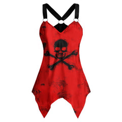 Skull V-Neck O Ring Tank Top - Wonder Skull