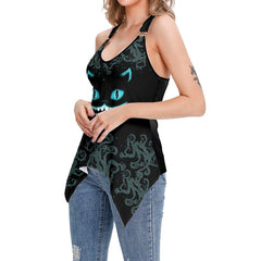 Horror V-Neck O Ring Tank Top - Wonder Skull