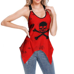 Skull V-Neck O Ring Tank Top - Wonder Skull