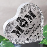 Mom - Customized Skull Crystal Heart Mother's Day Gifts - Wonder Skull