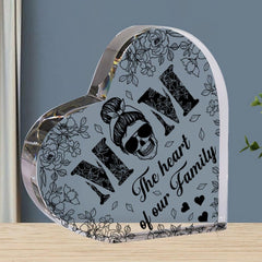 Mom - Customized Skull Crystal Heart Mother's Day Gifts - Wonder Skull