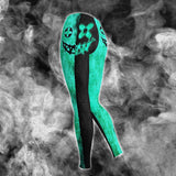 Black Green Face X Combo Hoodie and Leggings - Wonder Skull