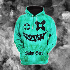 Baby Green Horror Smile Combo Hoodie and Leggings - Wonder Skull