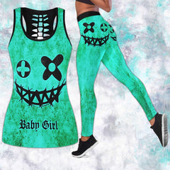 Green Smile Nightmare Tanktop and Leggings - Wonder Skull