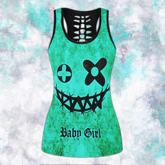 Green Smile Nightmare Tanktop and Leggings - Wonder Skull