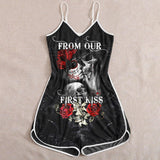 From Out First Kiss - Till Our Last Breath Funny Romper For Women - Wonder Skull