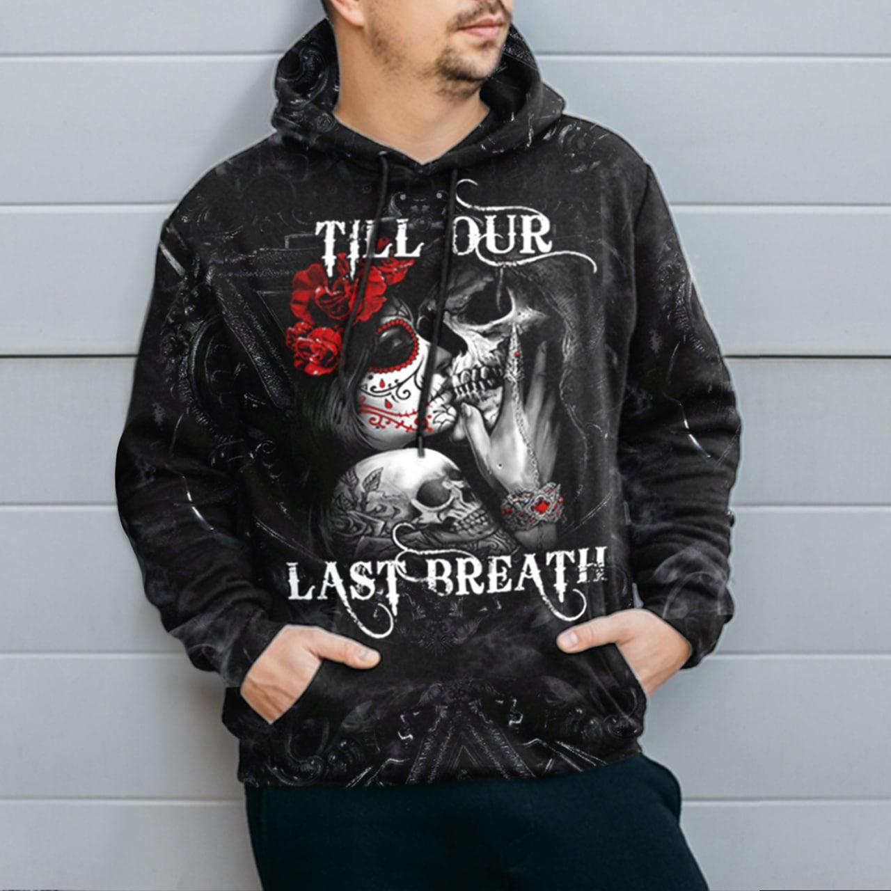 From Our First Kiss - Till Our Last Breath Funny Skull Combo Hoodie For Couple - Wonder Skull