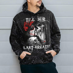 From Our First Kiss - Till Our Last Breath Funny Skull Combo Hoodie For Couple - Wonder Skull