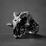 Gothic Satanic Demon Skull Ring - Wonder Skull