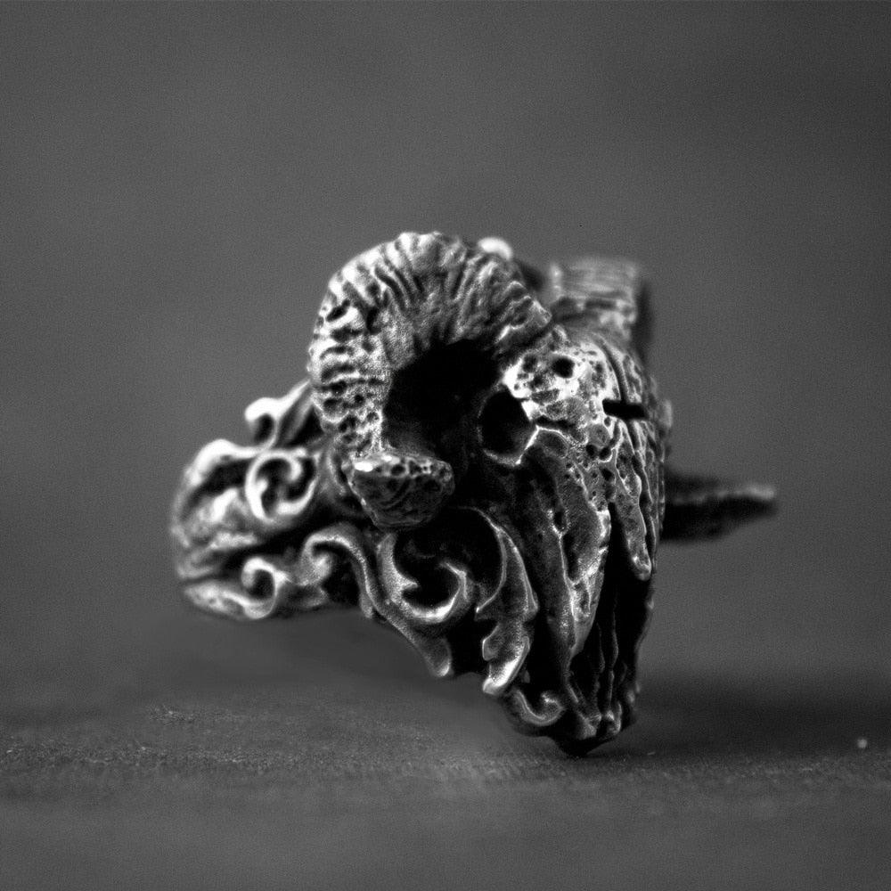 Gothic Satanic Demon Skull Ring - Wonder Skull