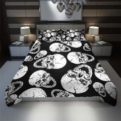 Sinister Looking Skull Pattern Duvet Cover Set - Wonder Skull