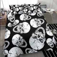 Sinister Looking Skull Pattern Duvet Cover Set - Wonder Skull