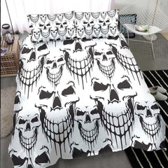 Sinister Looking Skull Pattern Duvet Cover Set - Wonder Skull