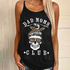 Skull Mom Open Back Tank Top And Leggings Set - Wonder Skull