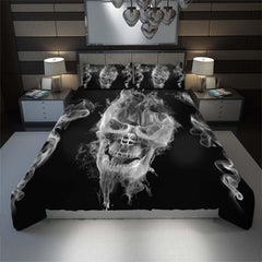 Scary Skull Death Ripping Through Duvet Cover Set - Wonder Skull