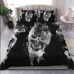 Scary Skull Death Ripping Through Duvet Cover Set - Wonder Skull