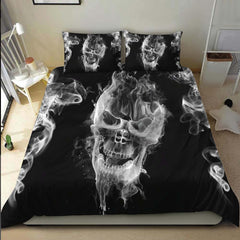 Scary Skull Death Ripping Through Duvet Cover Set - Wonder Skull