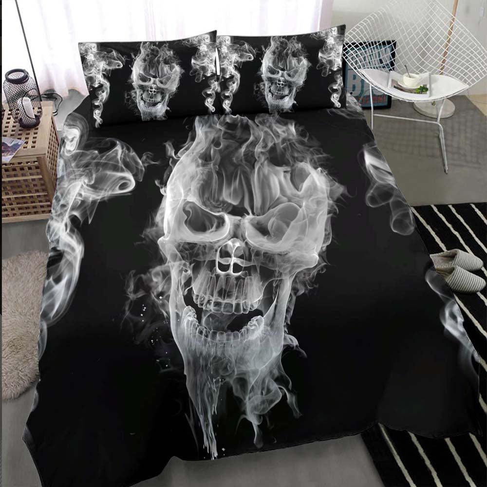 Scary Skull Death Ripping Through Duvet Cover Set - Wonder Skull