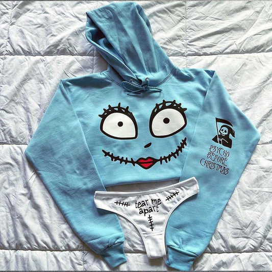 Tear Me Apart Hoodie With Thong Set - Wonder Skull