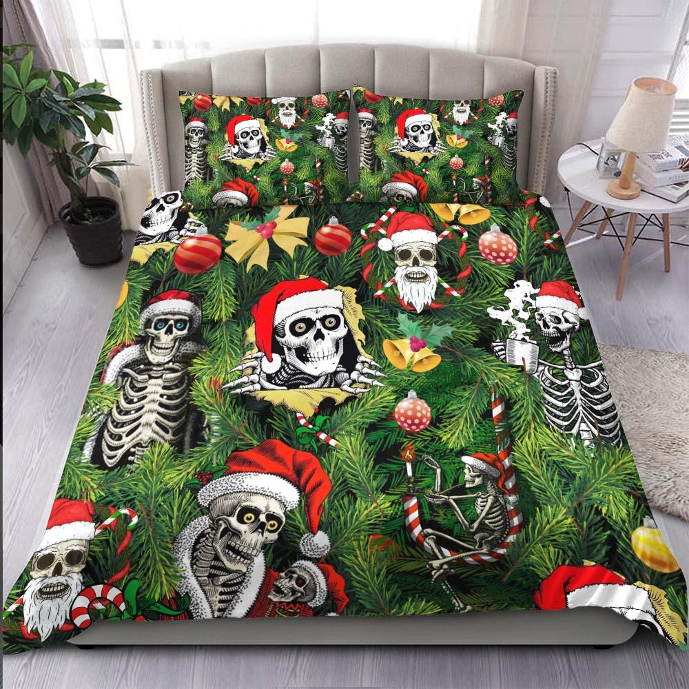 Christmas Skeleton Tree Duvet Cover Set - Wonder Skull