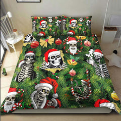 Christmas Skeleton Tree Duvet Cover Set - Wonder Skull